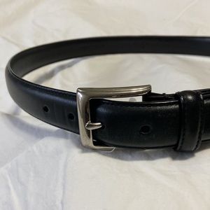 Black Leather Polo Belt